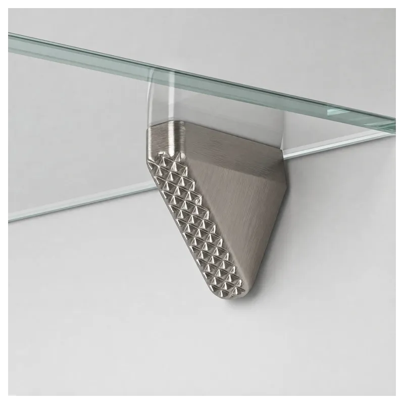 Regalträger für Glas mit Dichtung ELO D5 / Nickel - 10 Stück