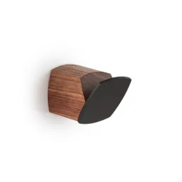 Exklusiver Holzkleiderbügel LOREN / Dunkle Walnuss - Schwarz