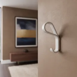 Luxuriöser Kleiderhaken DROP / Weiß matt