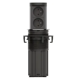 Ausfahrbare elektrische Steckdose Elevator NEU 2x230V FRANZÖSISCH / Edelstahl