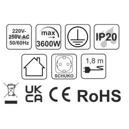 SLIM BOX SCHUKO 3-fach Steckdosenleiste für den Innenbereich 230V / Edelstahl