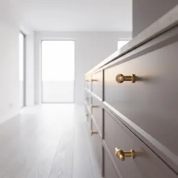 Knopfgriff MAREA / Gebürstetes Gold