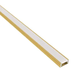 Aluminiumleiste ZARIA für LED-Beleuchtung mit milchiger Abdeckung / Gold
