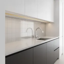 Aluminiumleiste ZARIA für LED-Beleuchtung mit milchiger Abdeckung / Gold