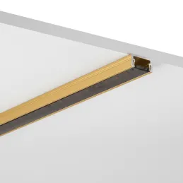 Aluminiumleiste ZARIA für LED-Beleuchtung mit schwarzer Abdeckung / Gold