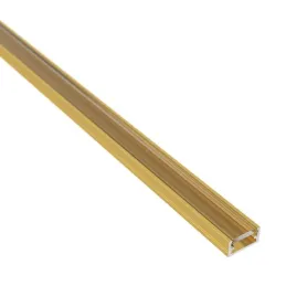 Aluminiumleiste ZARIA für LED-Beleuchtung mit transparenter Abdeckung / Gold