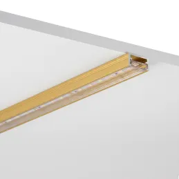 Aluminiumleiste ZARIA für LED-Beleuchtung mit transparenter Abdeckung / Gold