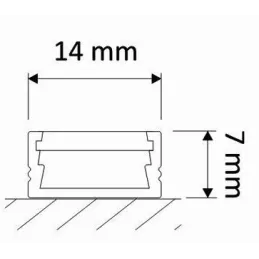 Aluminiumleiste ZARIA für LED-Beleuchtung mit transparenter Abdeckung / Schwarz matt