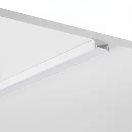 Aluminiumleiste ZARIA für LED-Beleuchtung mit milchiger Abdeckung / Weiß matt