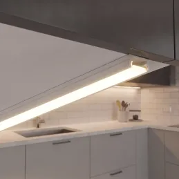 Aluminiumleiste ZARIA für LED-Beleuchtung mit milchiger Abdeckung / Weiß matt