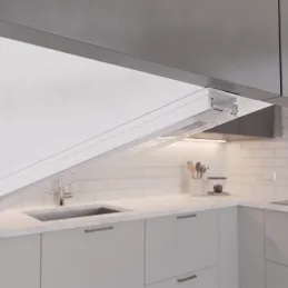 Aluminiumleiste ZARIA für LED-Beleuchtung mit transparenter Abdeckung / Weiß matt