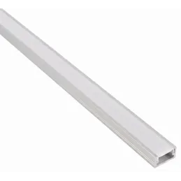 Aluminiumleiste ZARIA für LED-Beleuchtung mit milchiger Abdeckung / Aluminium