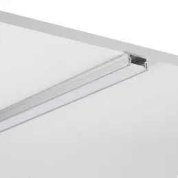 Aluminiumleiste ZARIA für LED-Beleuchtung mit milchiger Abdeckung / Aluminium