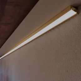 Eckiges Aluminiumprofil ZARIA für LED-Beleuchtung mit milchiger Abdeckung / Gold