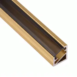 Eckiges Aluminiumprofil ZARIA für LED-Beleuchtung mit schwarzer Abdeckung / Gold