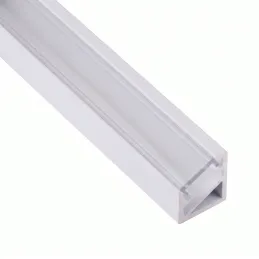Eckiges Aluminiumprofil ZARIA für LED-Beleuchtung mit transparenter Abdeckung / Weiß matt