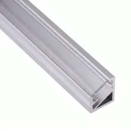 Eckiges Aluminiumprofil ZARIA für LED-Beleuchtung mit transparenter Abdeckung / Aluminium