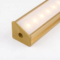 Satz mit 2 Endkappen für das Eck-LED-Profil ZARIA - mit Loch / Gold