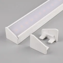 Satz mit 2 Endkappen für Eck-LED-Profil ZARIA - ohne Loch / Weiß matt
