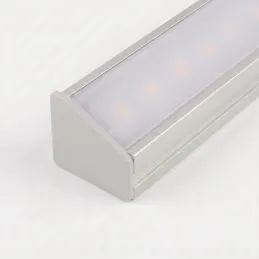 Satz 2 Stück Endkappen für Eck-LED-Profil ZARIA - ohne Loch / Grau