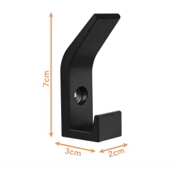 Jetzt 5 Stück Designer-Garderobenhaken ANDROMEDA / Schwarz matt