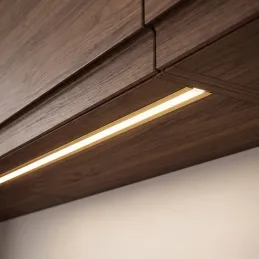 ZARIA Aluminium-Abdeckleiste für LED-Beleuchtung mit milchiger Abdeckung / Gold