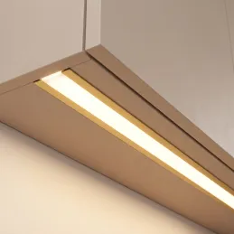 ZARIA Aluminium-Abdeckleiste für LED-Beleuchtung mit milchiger Abdeckung / Gold