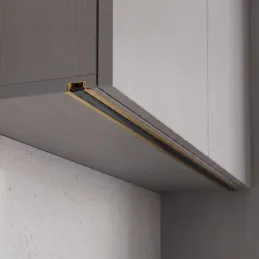 ZARIA Aluminium-Abdeckleiste für LED-Beleuchtung mit schwarzer Abdeckung / Gold