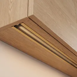 ZARIA Aluminium-Abdeckleiste für LED-Beleuchtung mit schwarzer Abdeckung / Gold