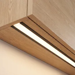 ZARIA Aluminium-Abdeckleiste für LED-Beleuchtung mit milchiger Abdeckung / Schwarz matt