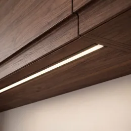 ZARIA Aluminium-Abdeckleiste für LED-Beleuchtung mit milchiger Abdeckung / Schwarz matt