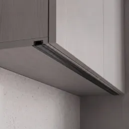 ZARIA Aluminium-Abdeckleiste für LED-Beleuchtung mit schwarzer Abdeckung / Schwarz matt