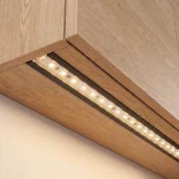ZARIA Aluminium-Abdeckleiste für LED-Beleuchtung mit transparenter Abdeckung / Schwarz matt
