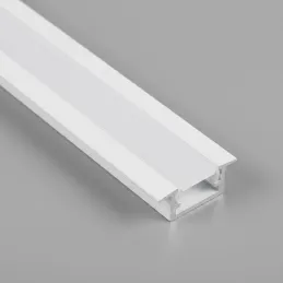 ZARIA Aluminium-Abdeckleiste für LED-Beleuchtung mit milchiger Abdeckung / Weiß matt