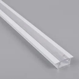 ZARIA Aluminium-Abdeckleiste für LED-Beleuchtung mit transparenter Abdeckung / Weiß matt