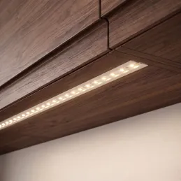 ZARIA Aluminium-Abdeckleiste für LED-Beleuchtung mit transparenter Abdeckung / Weiß matt