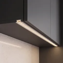 ZARIA Aluminium-Abdeckleiste für LED-Beleuchtung mit transparenter Abdeckung / Weiß matt