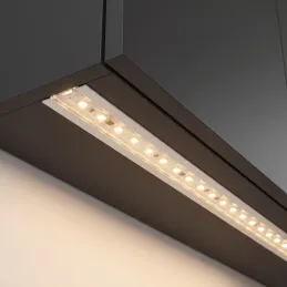 ZARIA Aluminium-Abdeckleiste für LED-Beleuchtung mit transparenter Abdeckung / Weiß matt