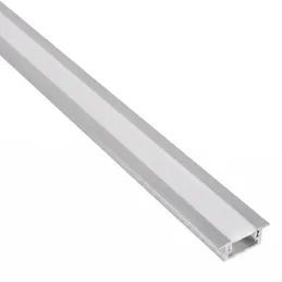 ZARIA-Aluminium-Abdeckleiste für LED-Beleuchtung mit milchiger Abdeckung / Aluminium
