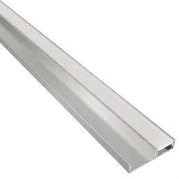 Aluminiumleiste für LED-Sockelbeleuchtung ARIANA mit milchiger Abdeckung / Aluminium