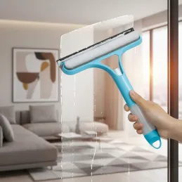 Fensterabzieher mit Sprühflasche