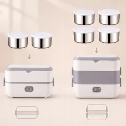 Elektrischer Lunchbox mit Heizung MARADO mit Behältern / Weiß