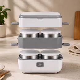 Elektrischer Lunchbox mit Heizung MARADO mit Behältern / Weiß
