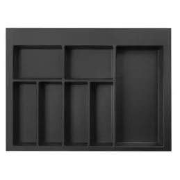 Besteckeinsatz für Schublade PEGAS / Schwarz matt