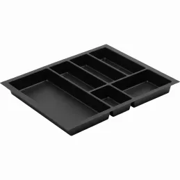 Besteckeinsatz für Schublade PEGAS / Schwarz matt
