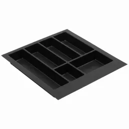 Besteckeinsatz für Schublade PEGAS / Schwarz matt