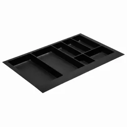 Besteckeinsatz für Schublade PEGAS / Schwarz matt