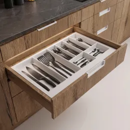 Besteckeinsatz für Schublade PEGAS / Weiß matt