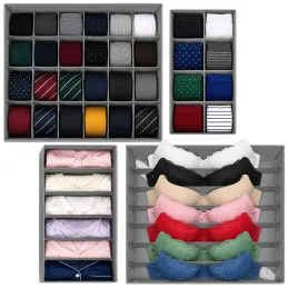 4-teiliges Set Aufbewahrungsboxen für den Kleiderschrank LORD / Grau