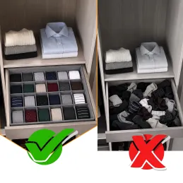 4-teiliges Set Aufbewahrungsboxen für den Kleiderschrank LORD / Grau
